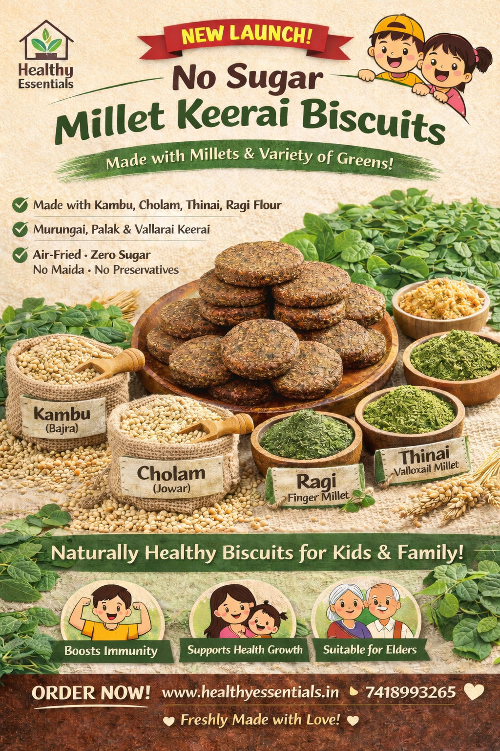 Millet biscuits
